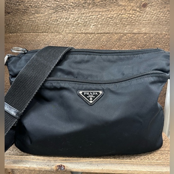 Prada Vela Sport Nylon Crossbody Bag Black - Picture 2 of 13